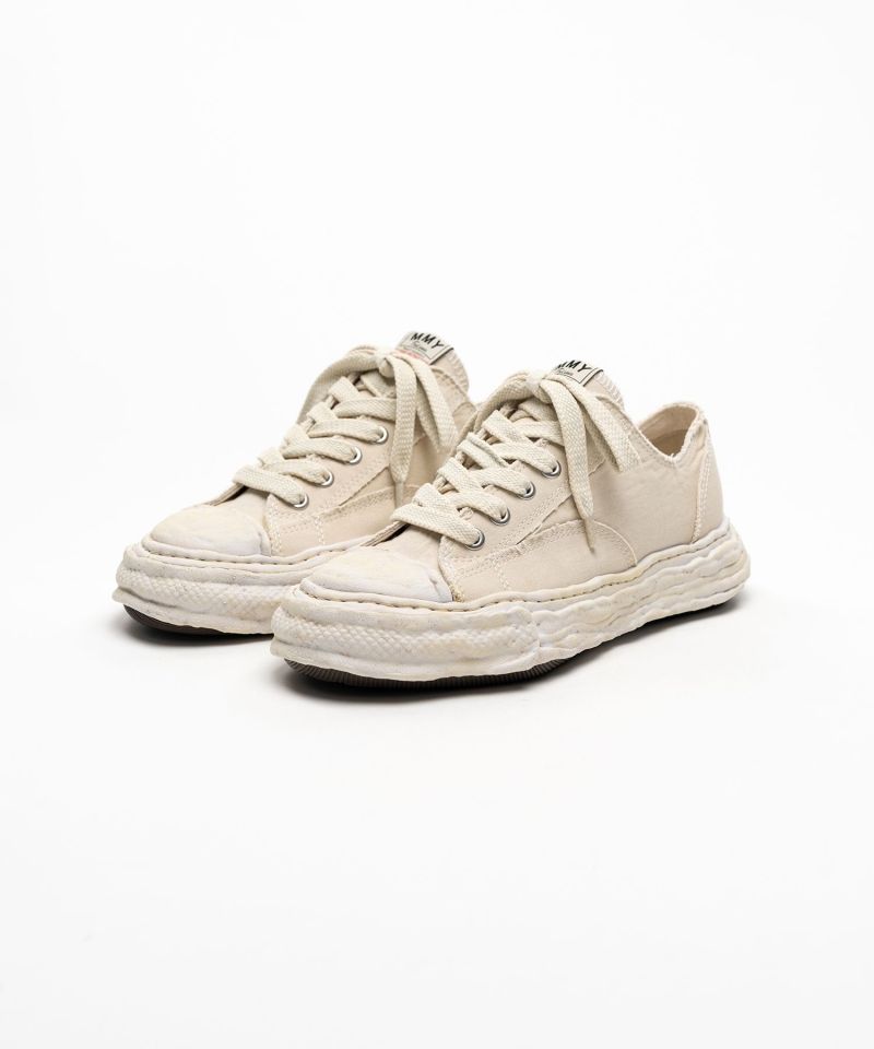 "PETERSON23" OG Sole Bleached Canvas Low-top Sneakers