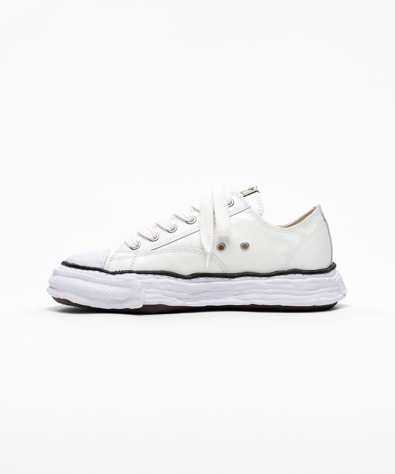 "PETERSON23" OG Sole  Wrinkled Leather Low-top Sneakers