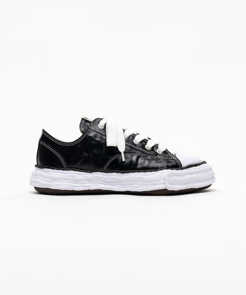 "PETERSON23" OG Sole  Wrinkled Leather Low-top Sneakers