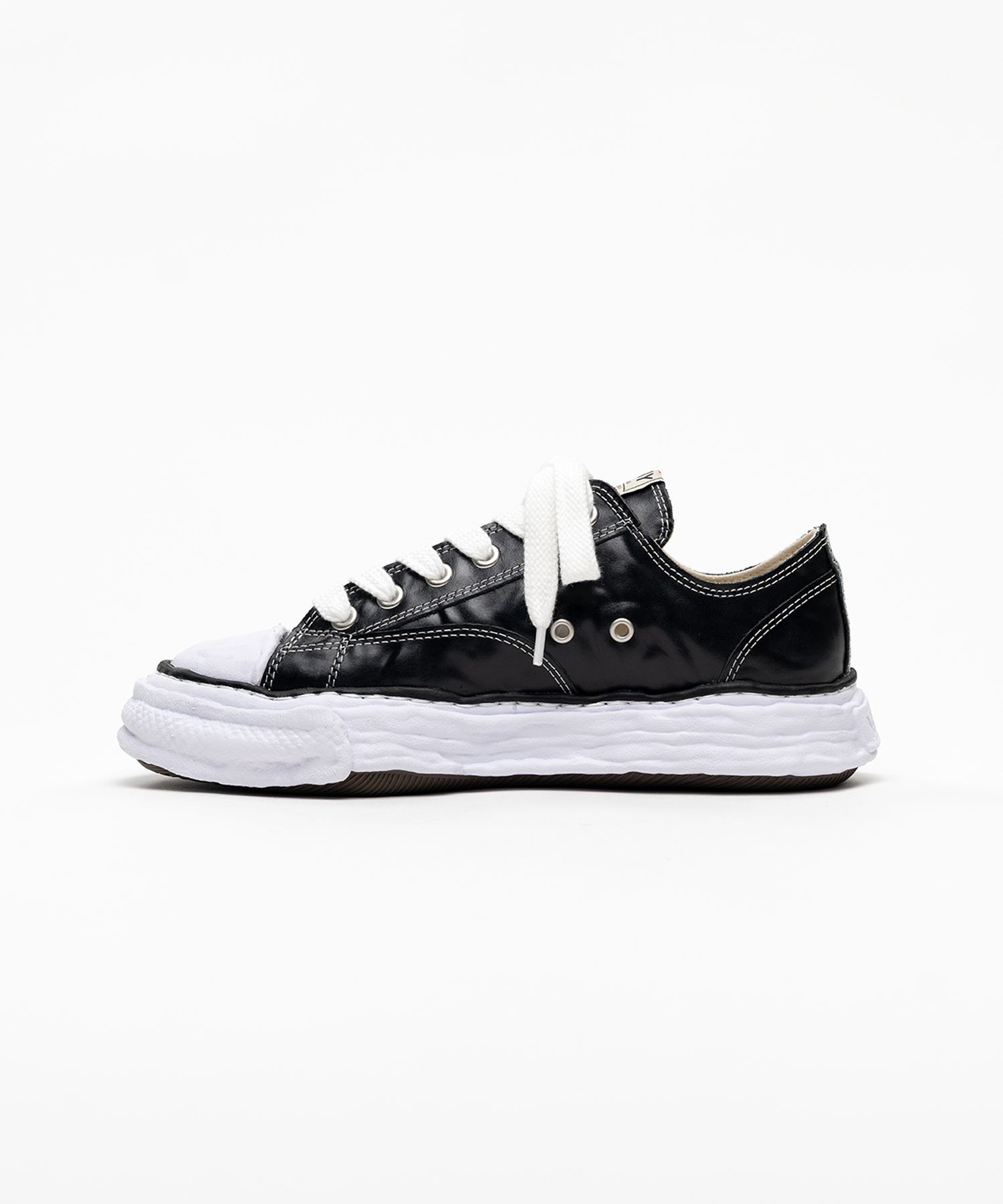 "PETERSON23" OG Sole  Wrinkled Leather Low-top Sneakers