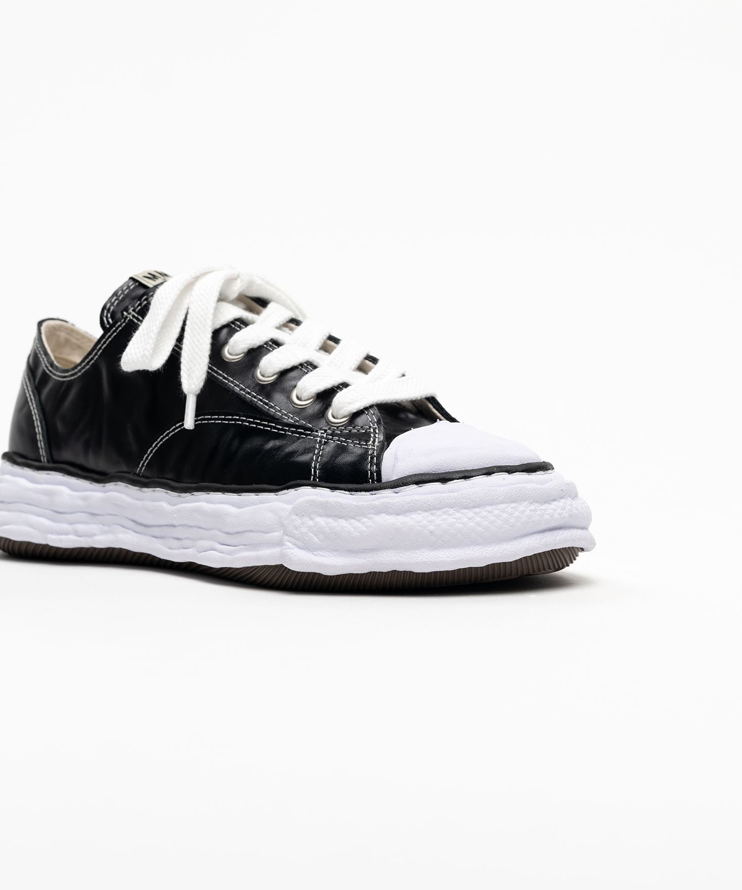 "PETERSON23" OG Sole  Wrinkled Leather Low-top Sneakers