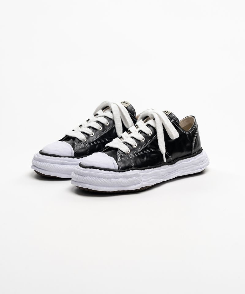 "PETERSON23" OG Sole  Wrinkled Leather Low-top Sneakers