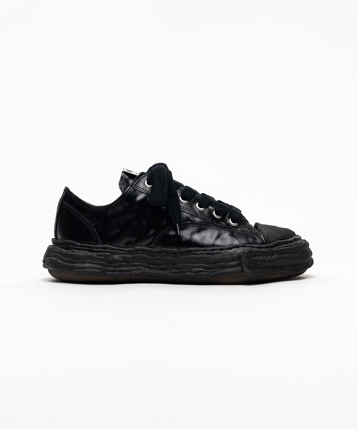 "PETERSON23" OG Sole  Wrinkled Leather Low-top Sneakers