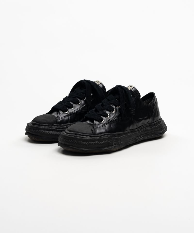 "PETERSON23" OG Sole  Wrinkled Leather Low-top Sneakers