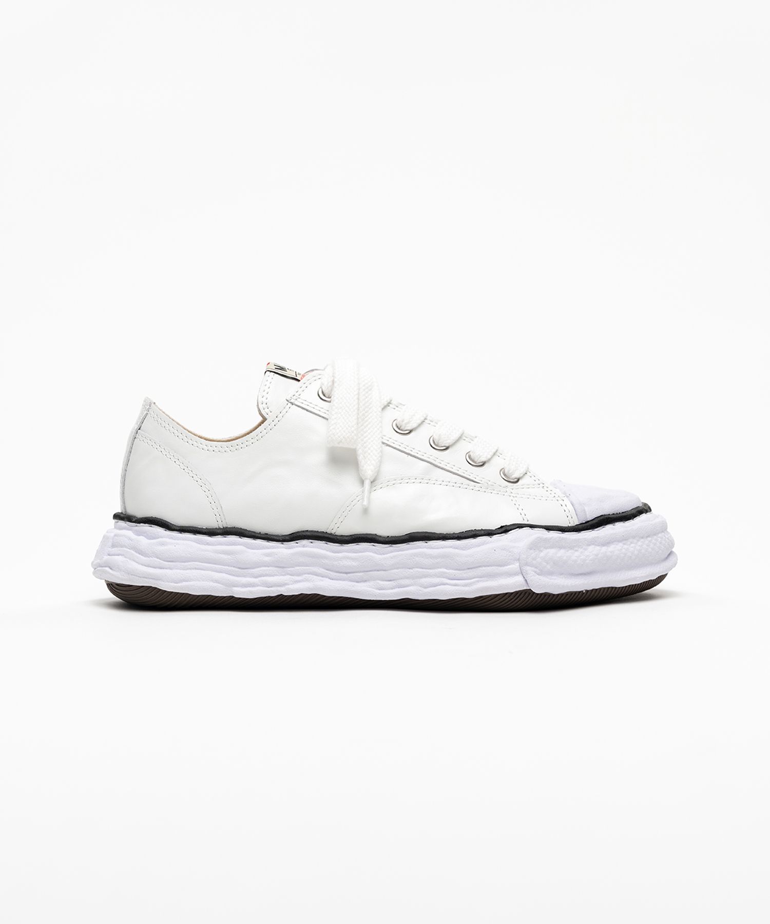 "PETERSON23" OG Sole  Wrinkled Leather Low-top Sneakers