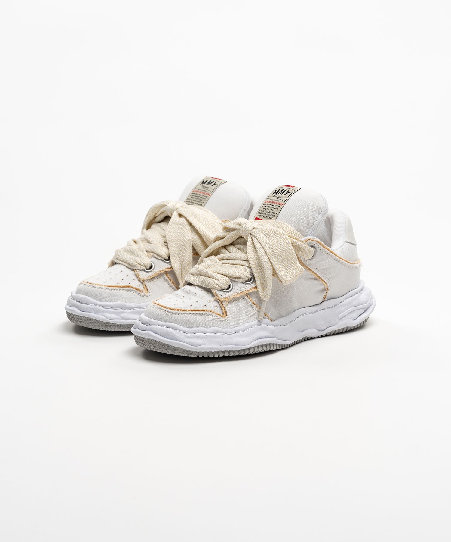 "WAYNE PUFFER" OG Sole Patterned Lace Canvas Low-top Sneakers
