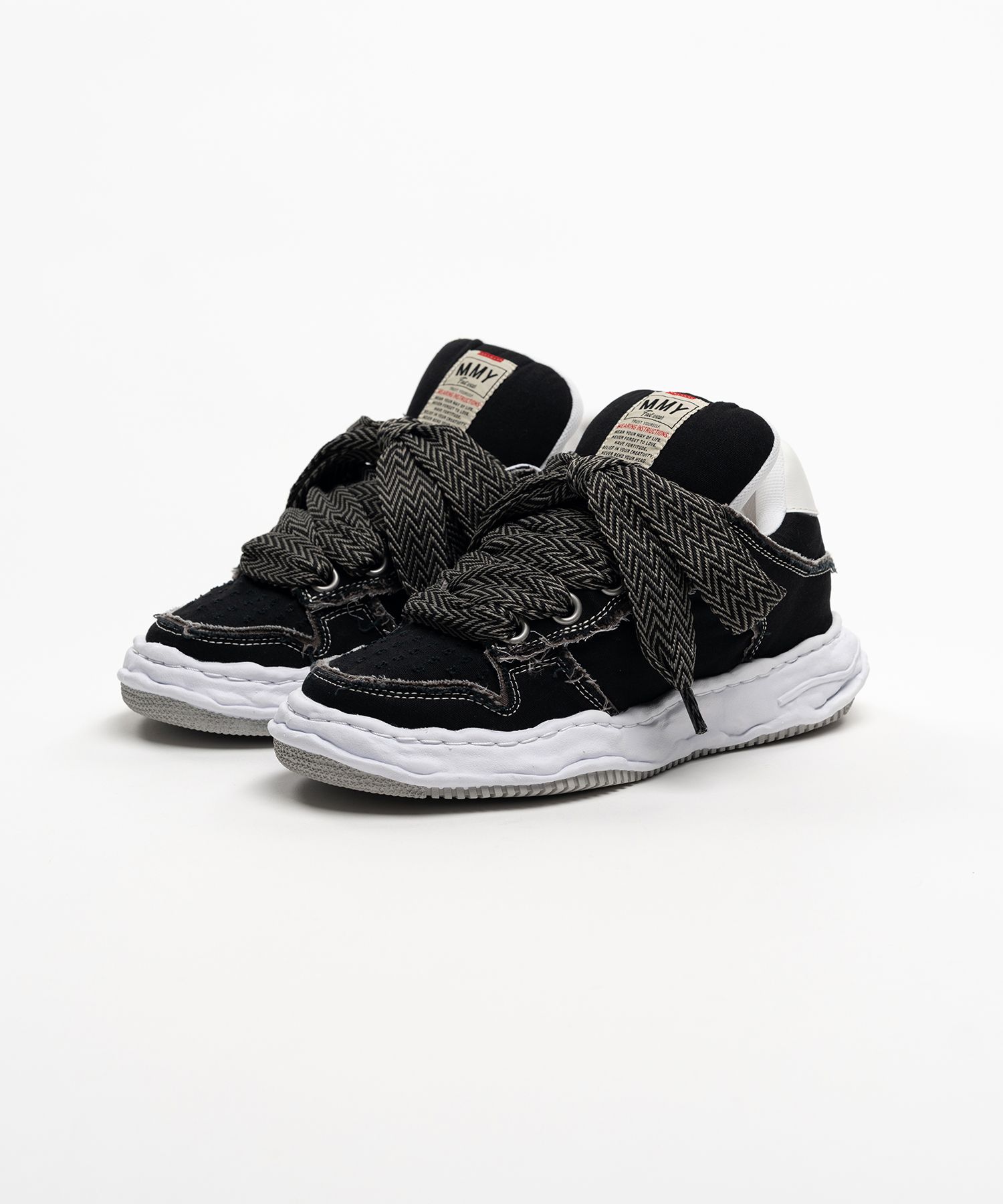 "WAYNE PUFFER" OG Sole Patterned Lace Canvas Low-top Sneakers