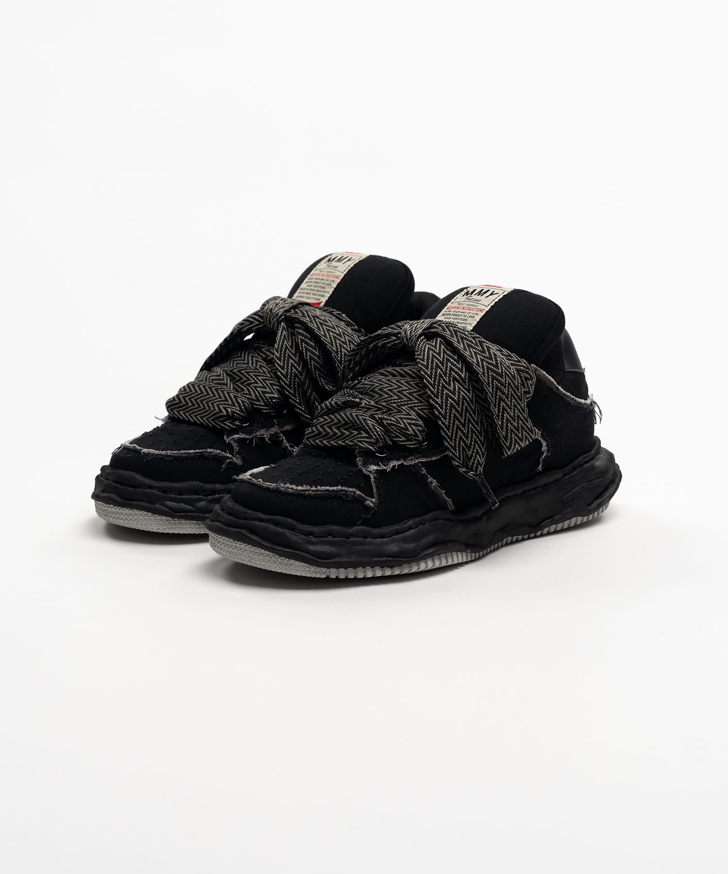"WAYNE PUFFER" OG Sole Patterned Lace Canvas Low-top Sneakers