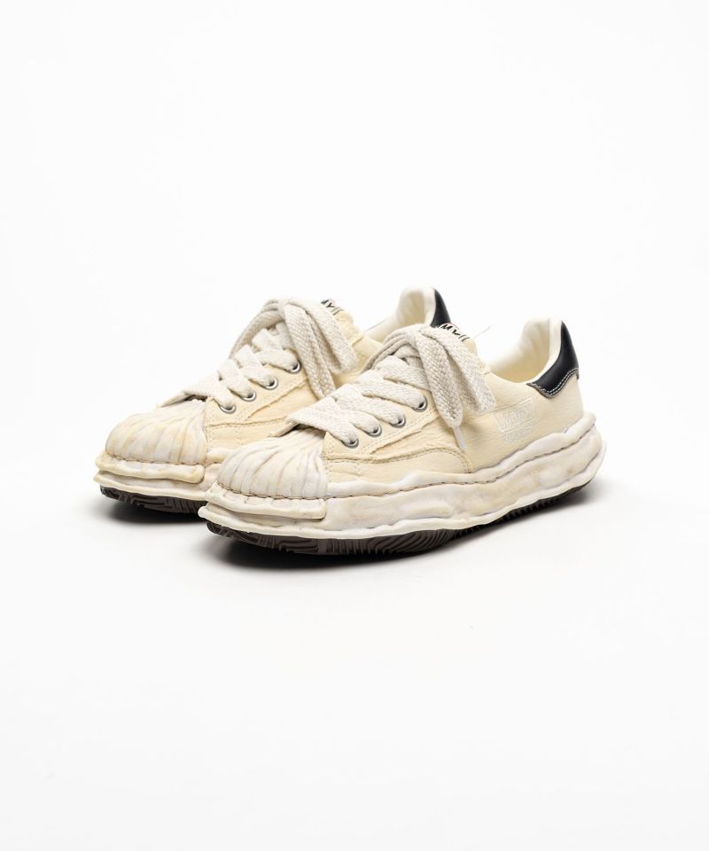 "BLAKEY" OG Sole Bleached Canvas Low-top Sneakers