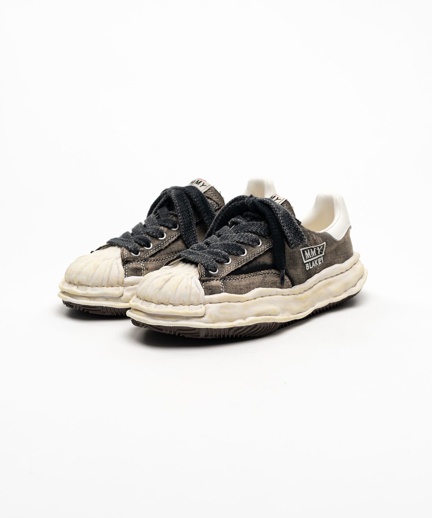 "BLAKEY" OG Sole Bleached Canvas Low-top Sneakers