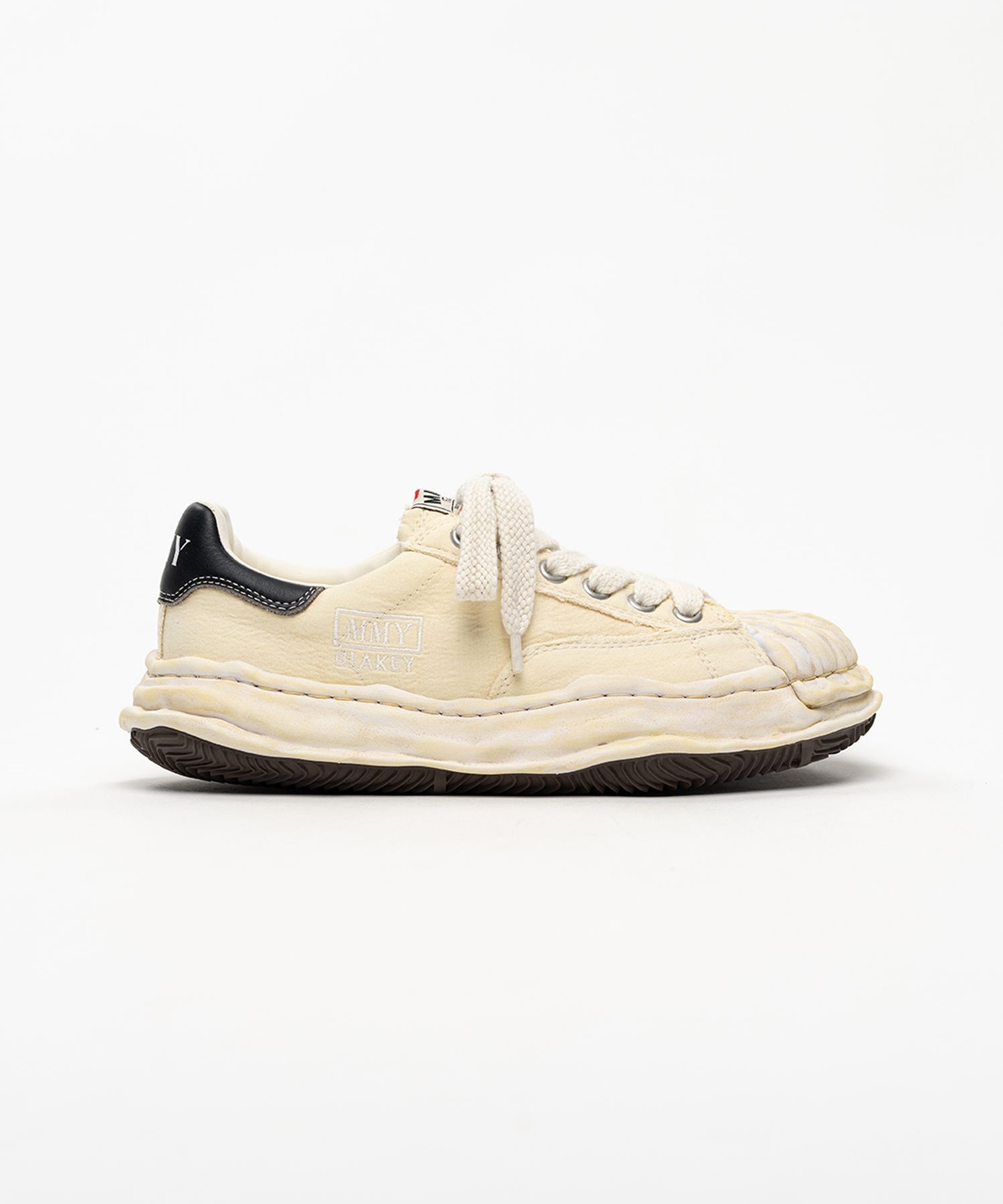 "BLAKEY" OG Sole Bleached Canvas Low-top Sneakers