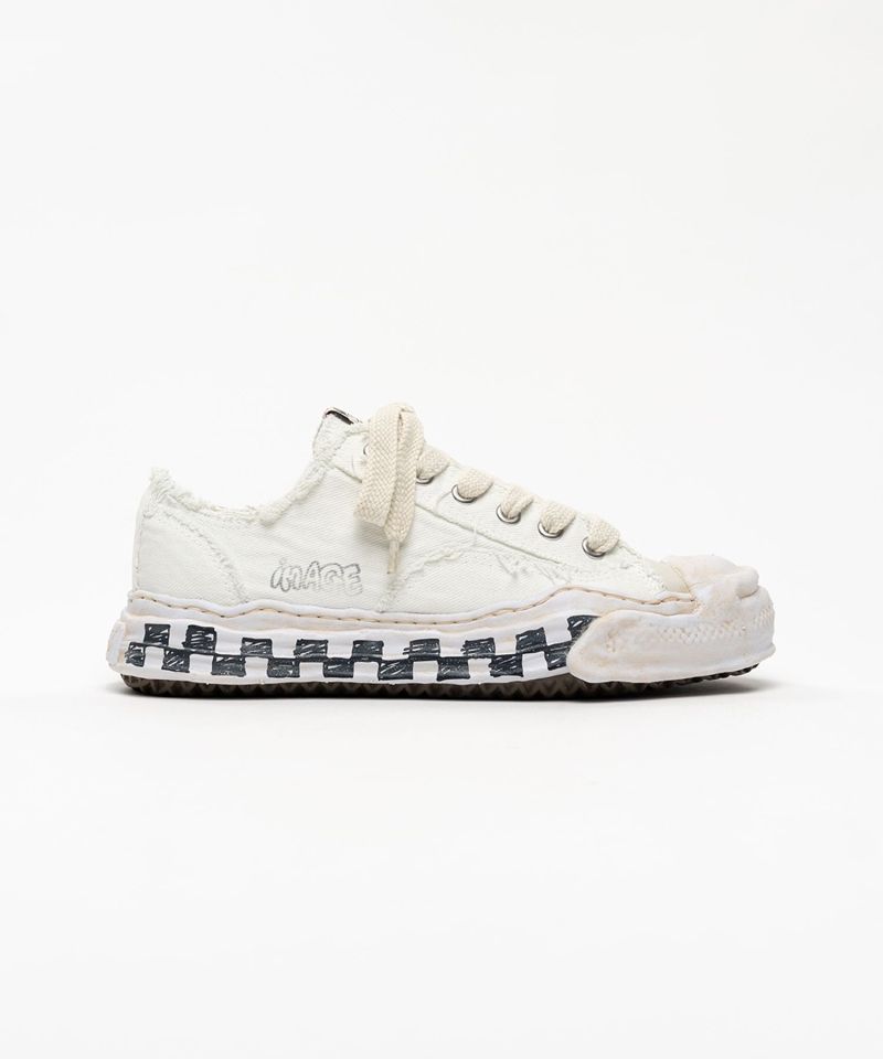 "HANK" OG Graffiti Check Sole Canvas Low-top Sneakers
