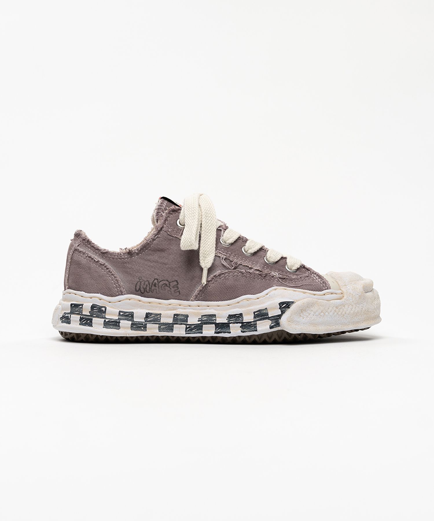 "HANK" OG Graffiti Check Sole Canvas Low-top Sneakers