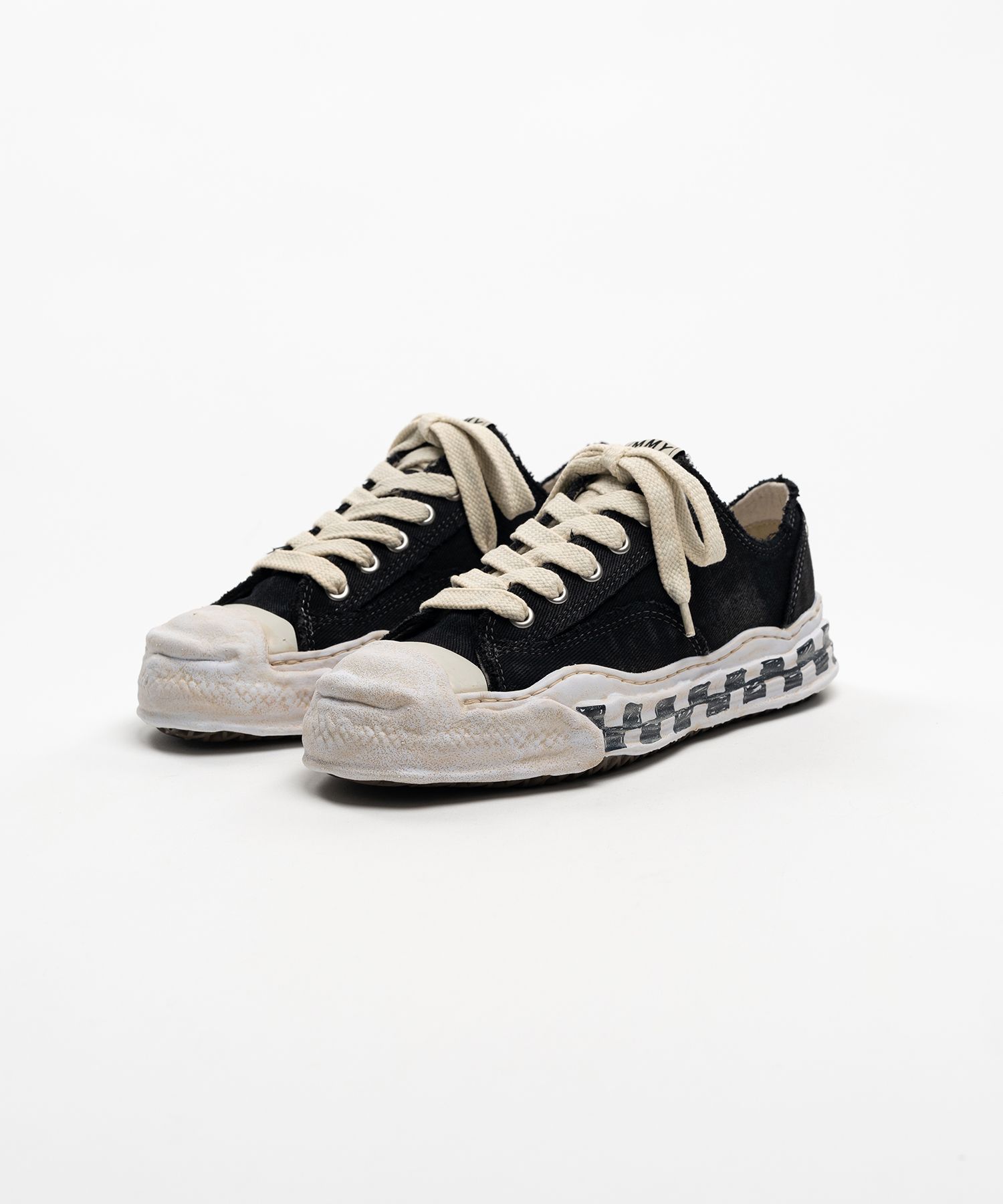 "HANK" OG Graffiti Check Sole Canvas Low-top Sneakers