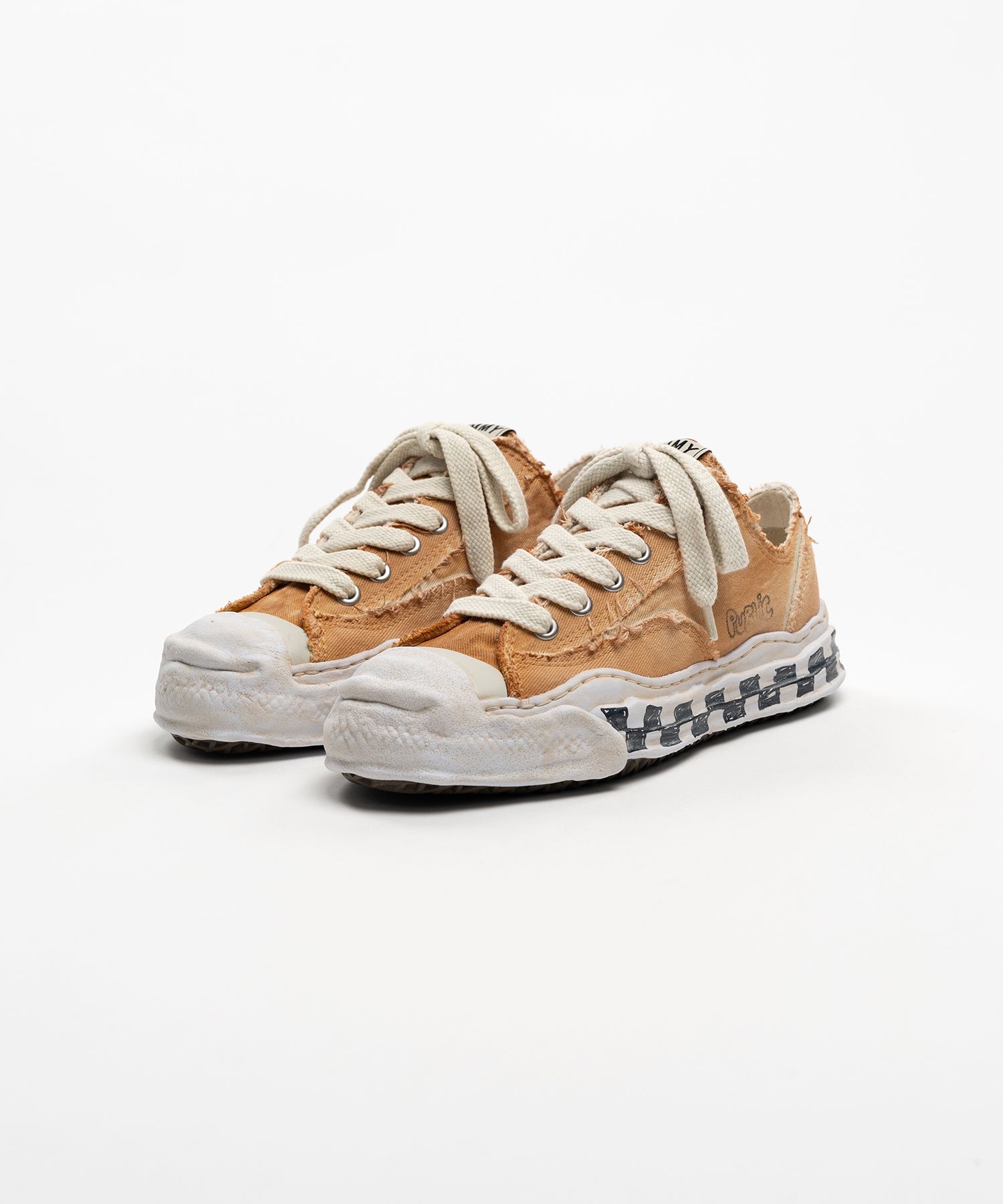 "HANK" OG Graffiti Check Sole Canvas Low-top Sneakers