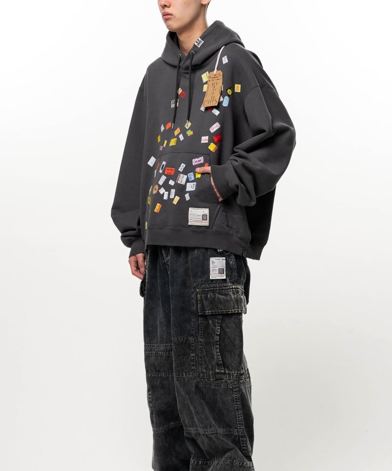 Price Tag Sticker Printed Hoodie
