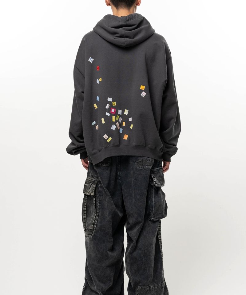 Price Tag Sticker Printed Hoodie