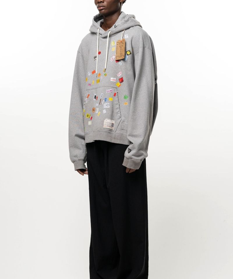 Price Tag Sticker Printed Hoodie