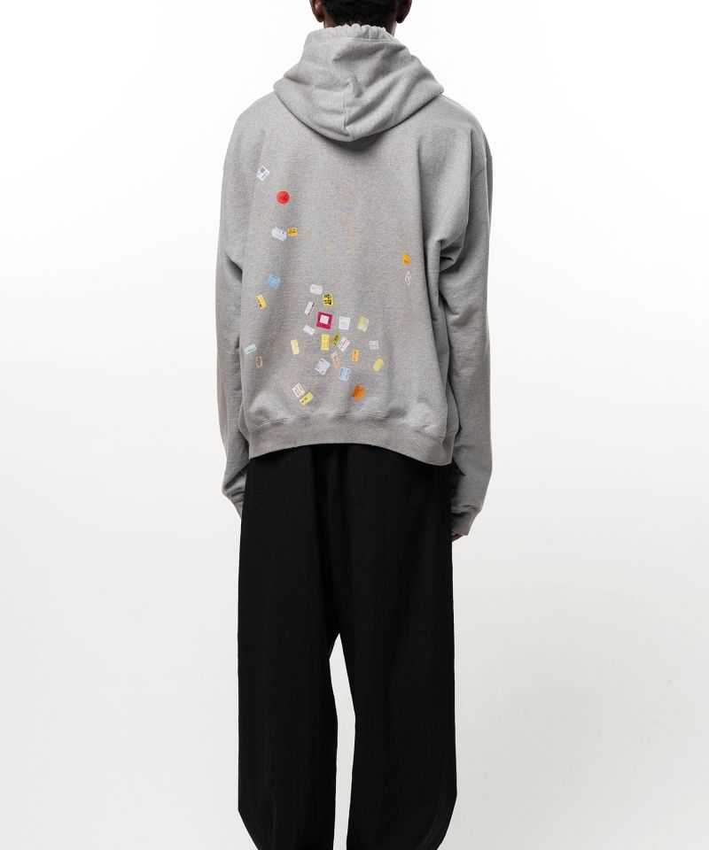 Price Tag Sticker Printed Hoodie