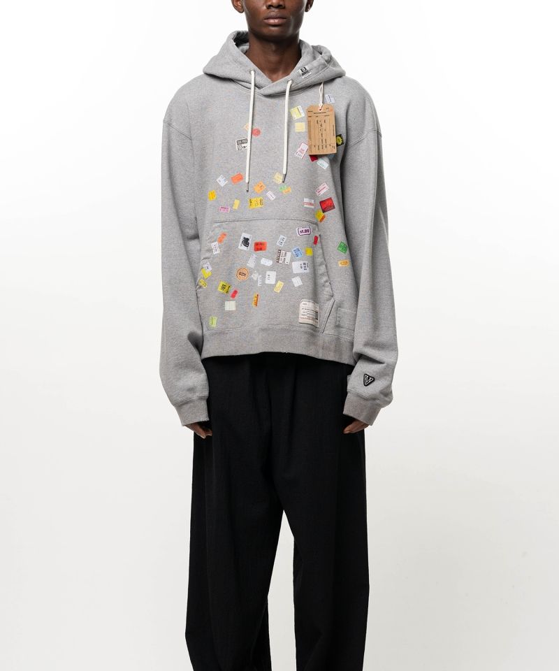 Price Tag Sticker Printed Hoodie