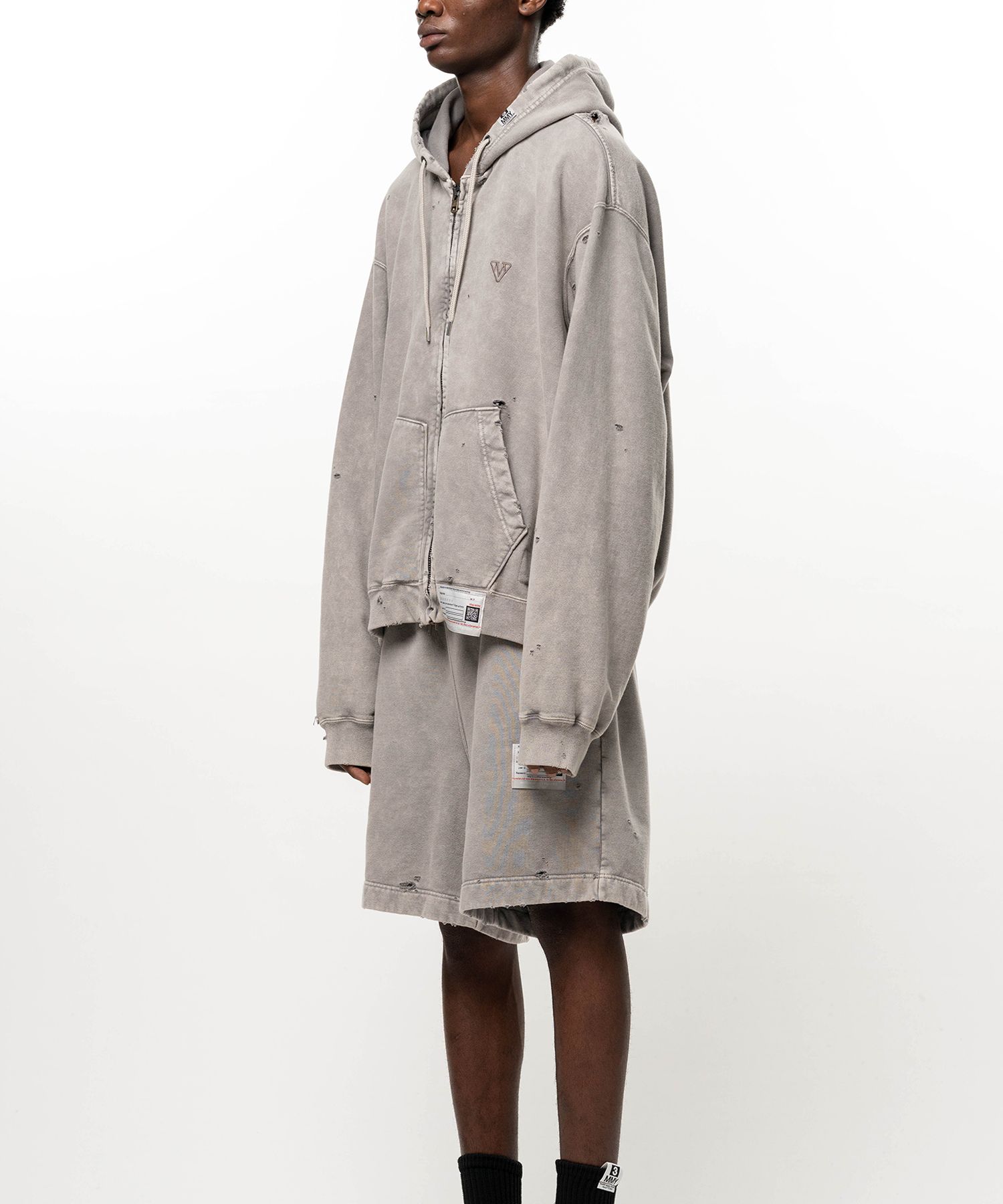 Bleached Zip-up Hoodie