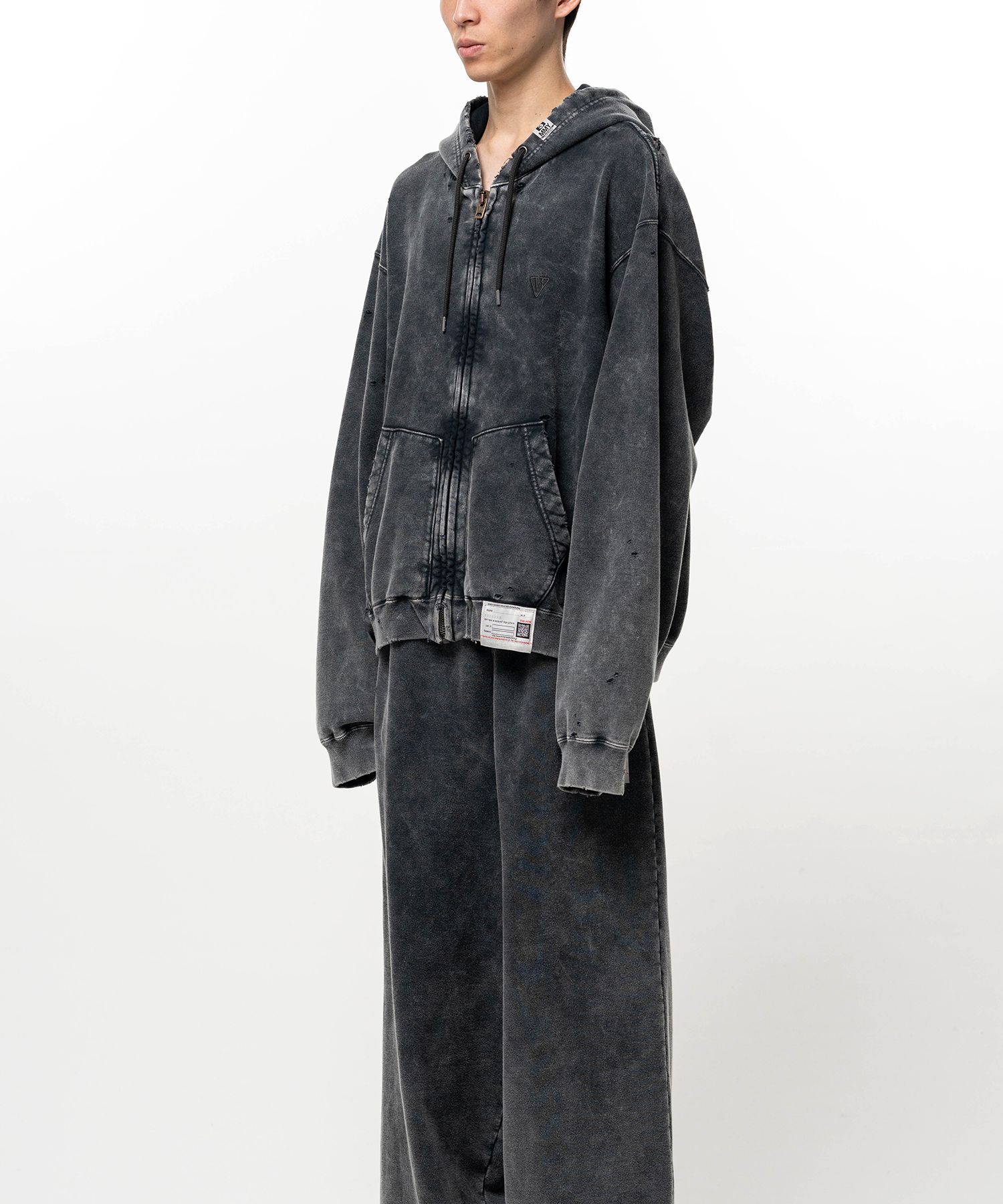 Bleached Zip-up Hoodie