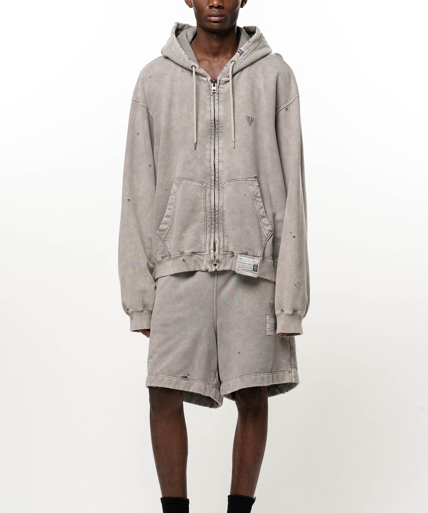 Bleached Zip-up Hoodie