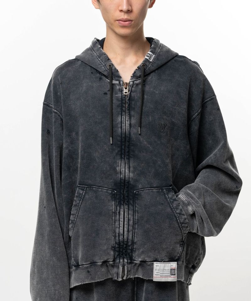 Bleached Zip-up Hoodie