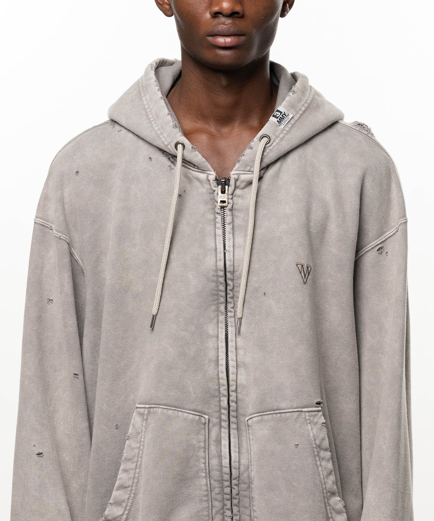 Bleached Zip-up Hoodie