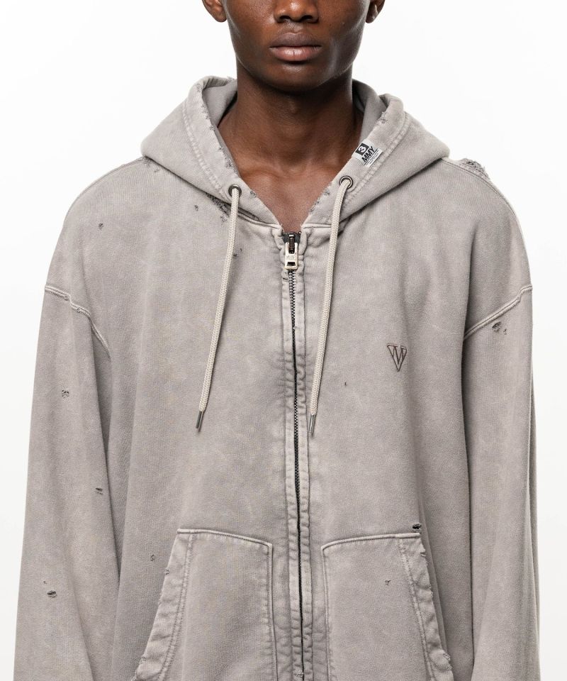 Bleached Zip-up Hoodie