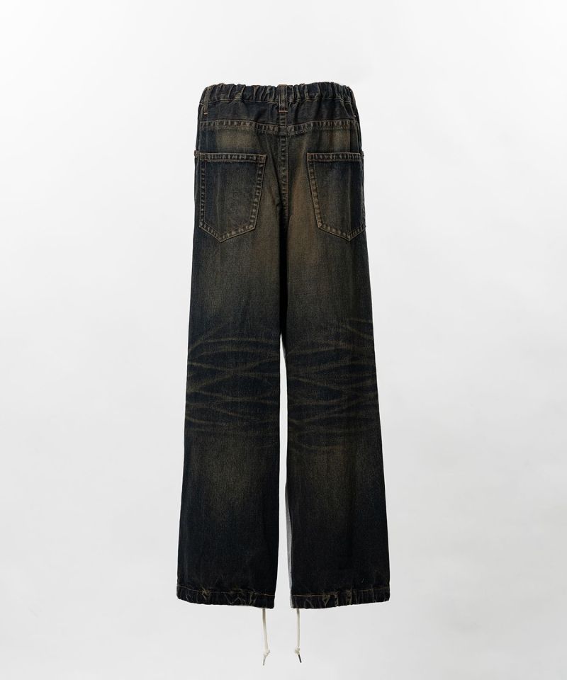 Combined Sweat Denim Pants