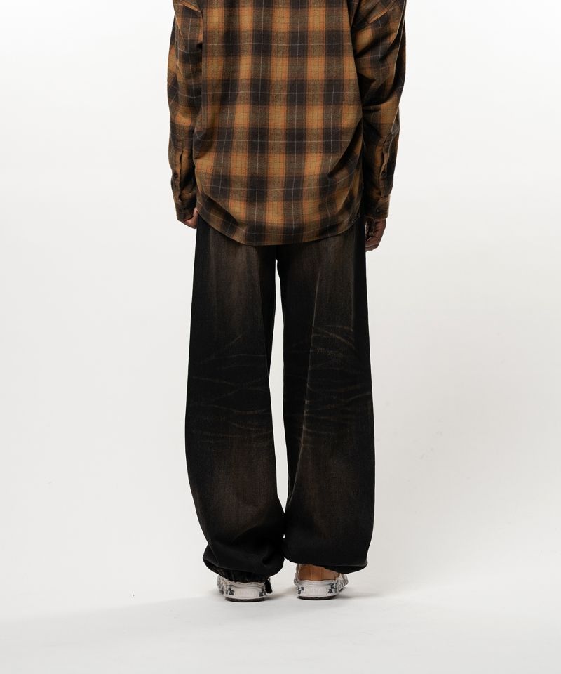 Combined Sweat Denim Pants