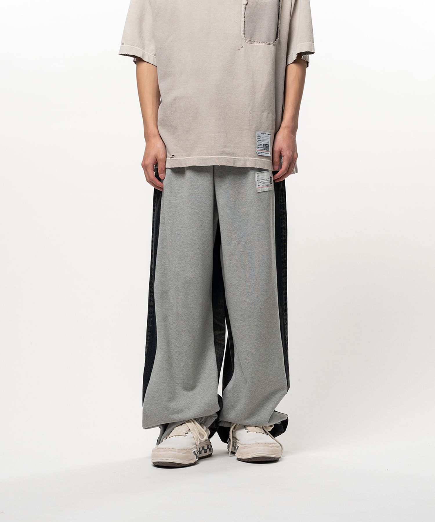 Combined Sweat Denim Pants