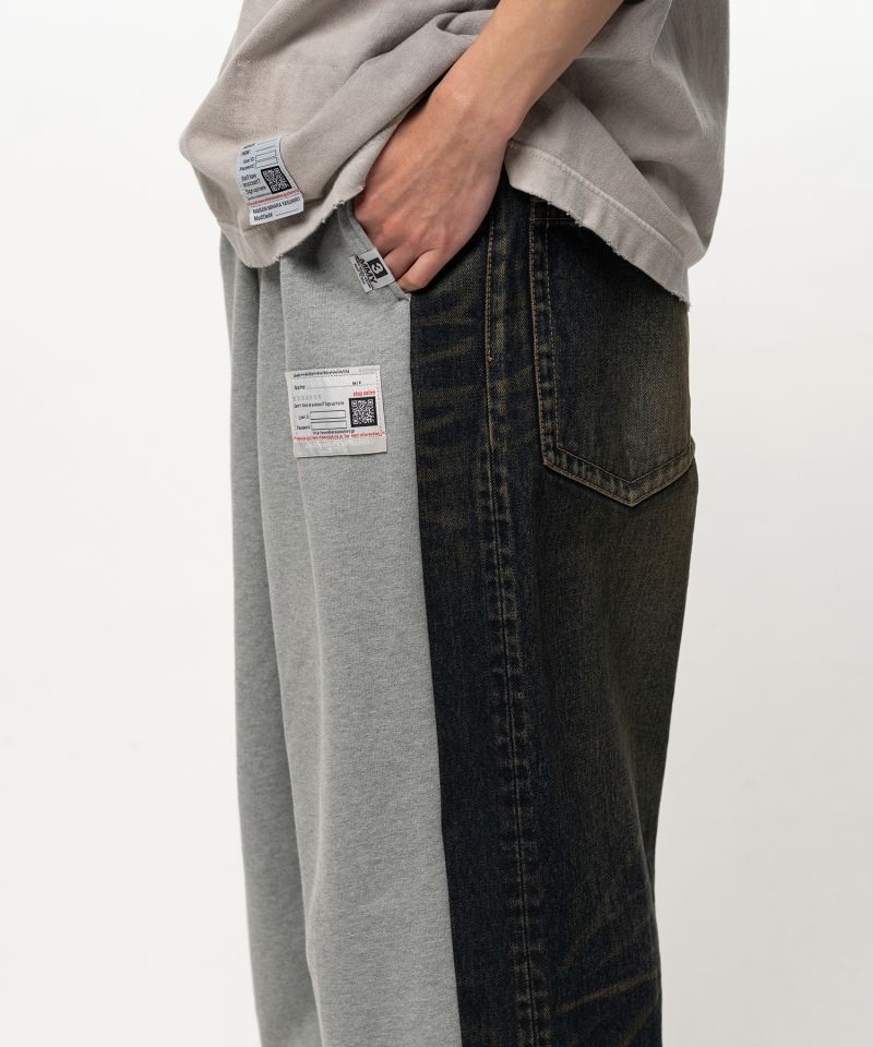 Combined Sweat Denim Pants