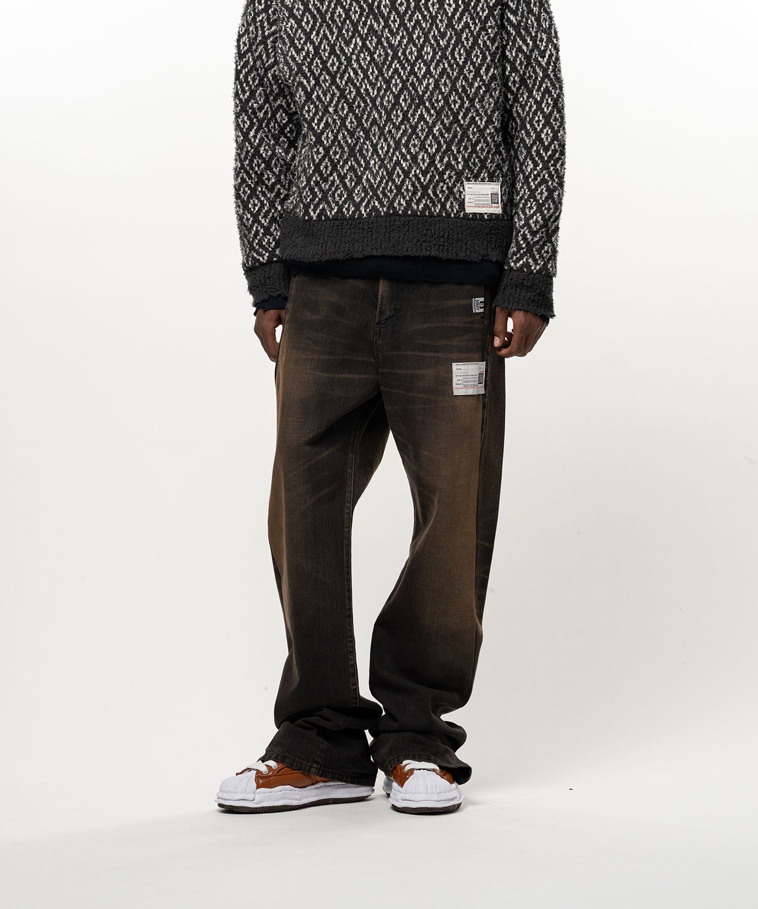 Folded Denim Pants