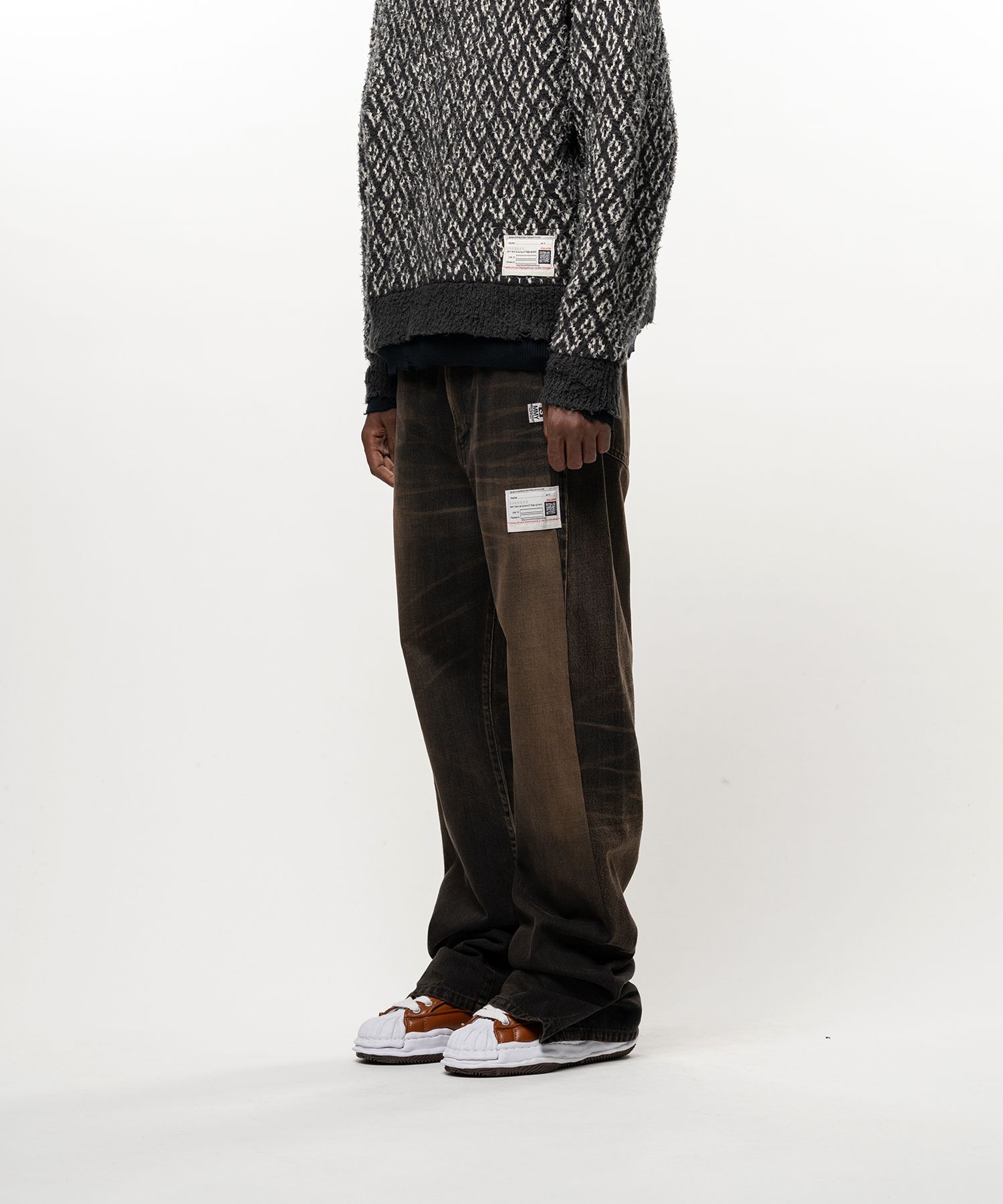 Folded Denim Pants