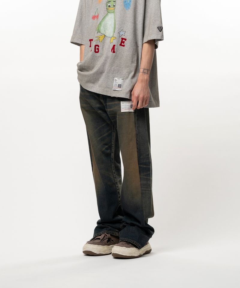 Folded Denim Pants