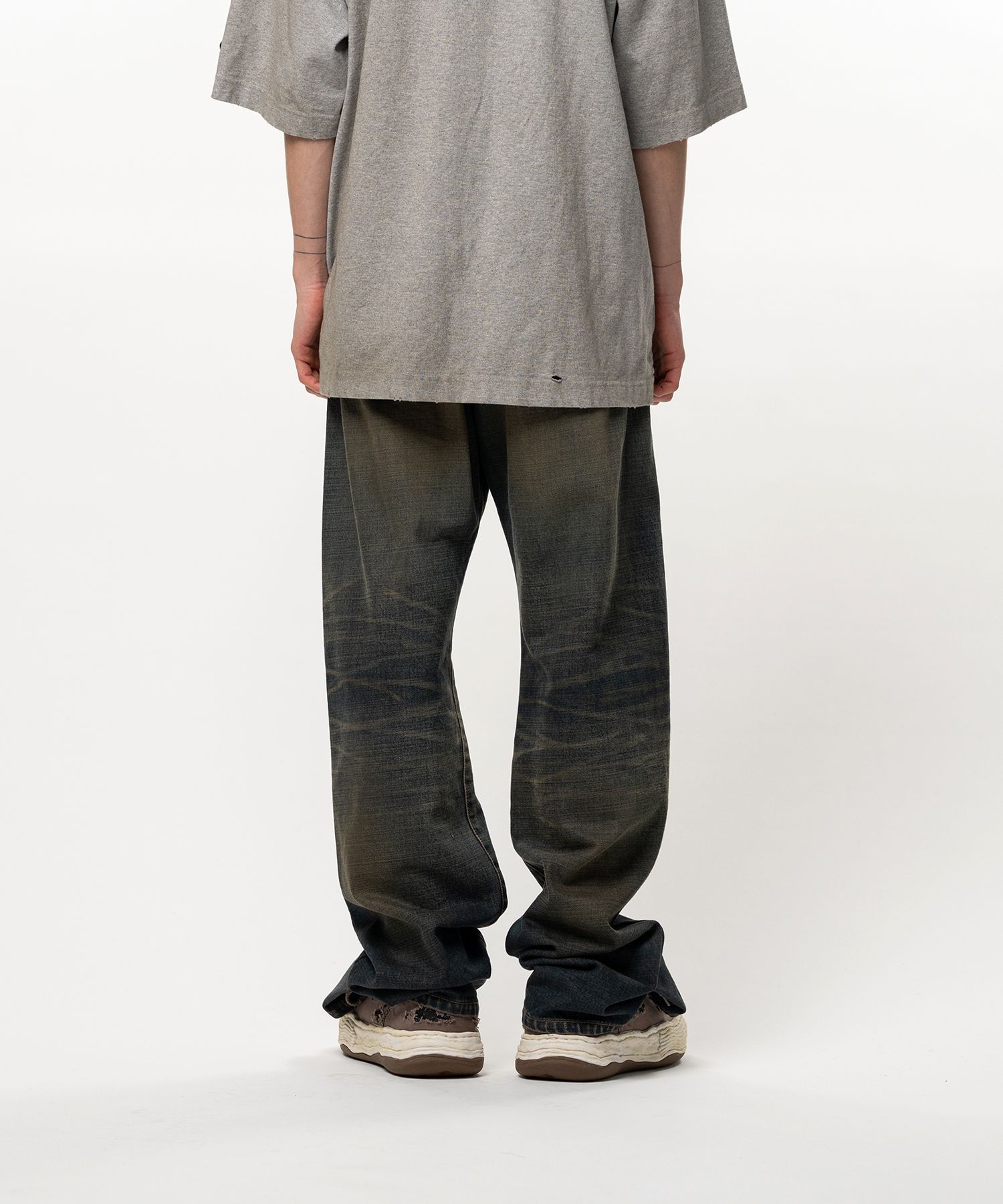 Folded Denim Pants