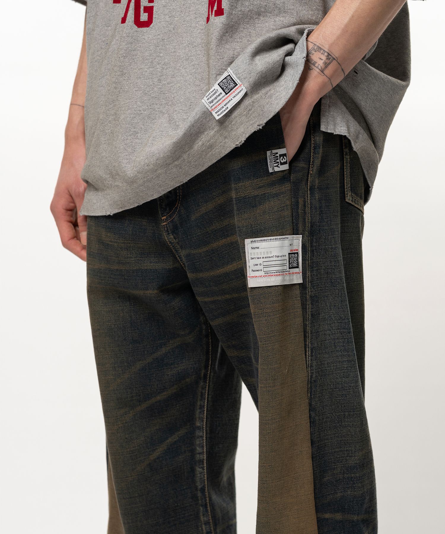 Folded Denim Pants
