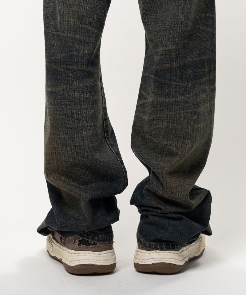 Folded Denim Pants