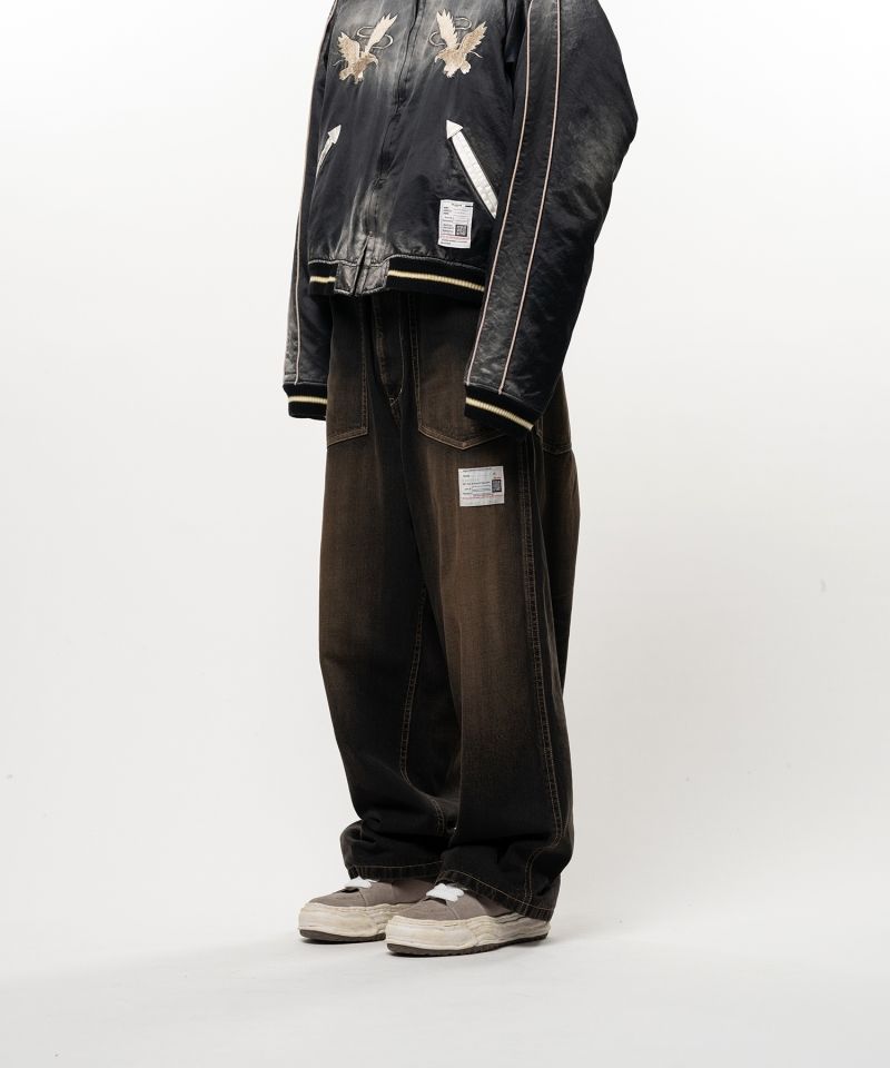 Sweat Layered Denim Pants
