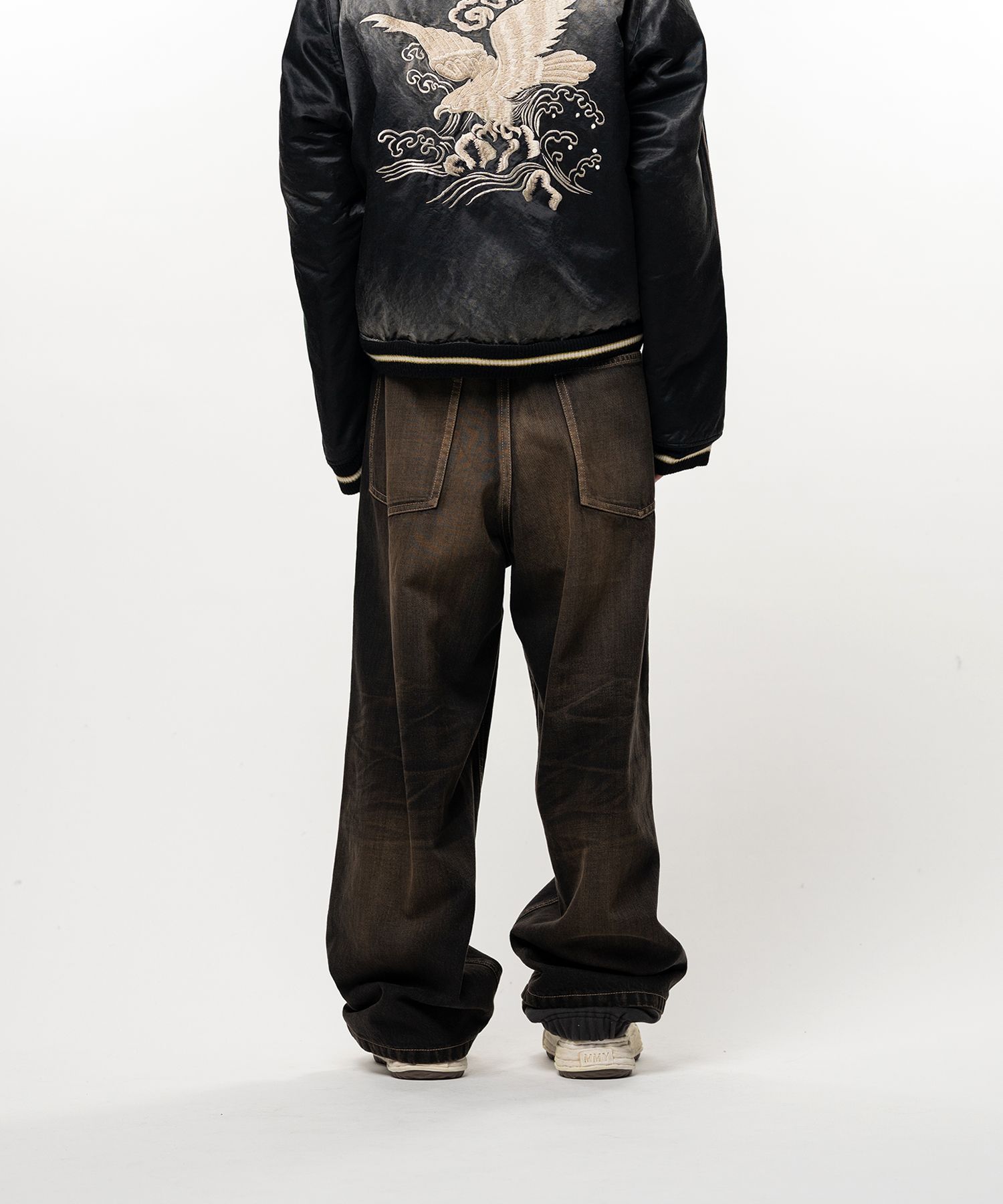 Sweat Layered Denim Pants