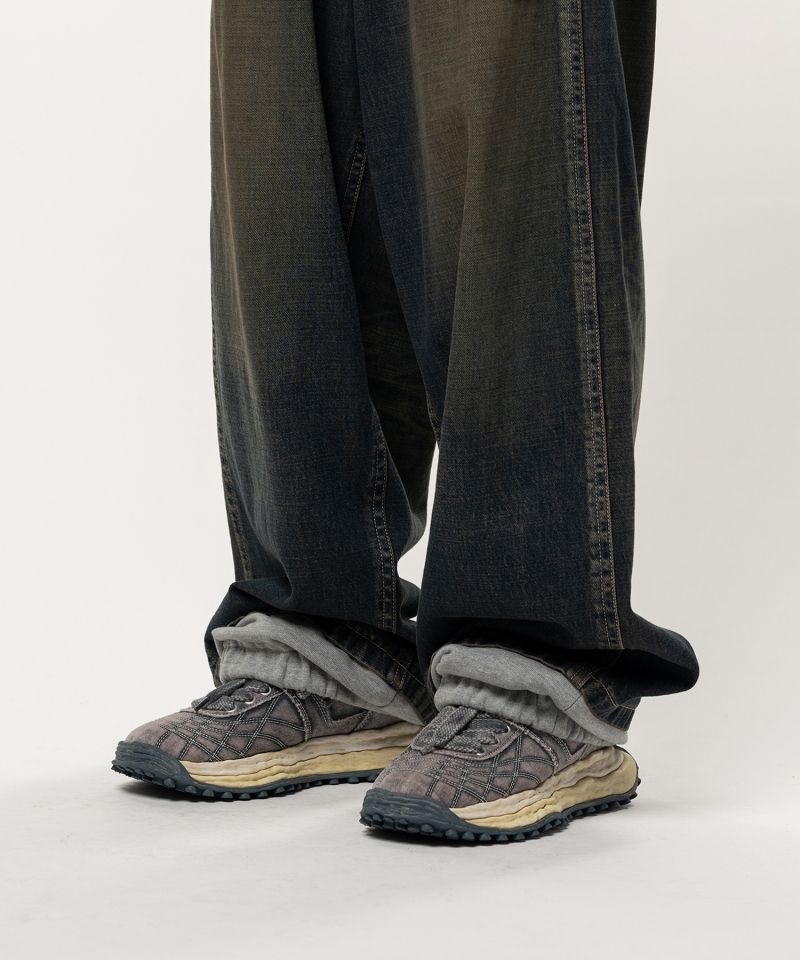 Sweat Layered Denim Pants