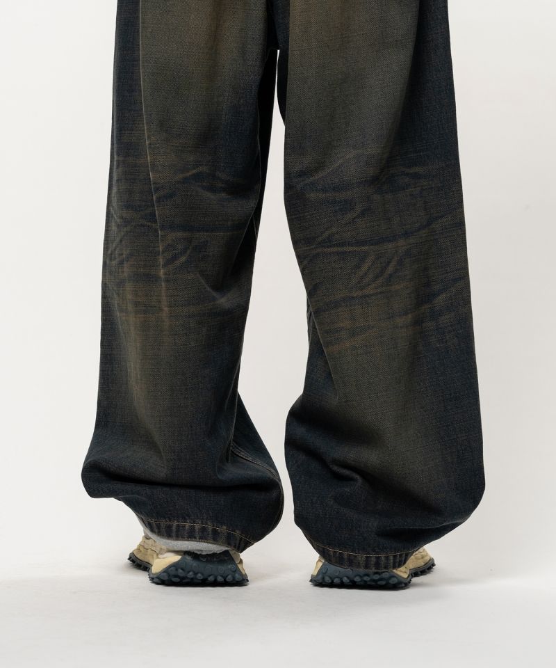 Sweat Layered Denim Pants