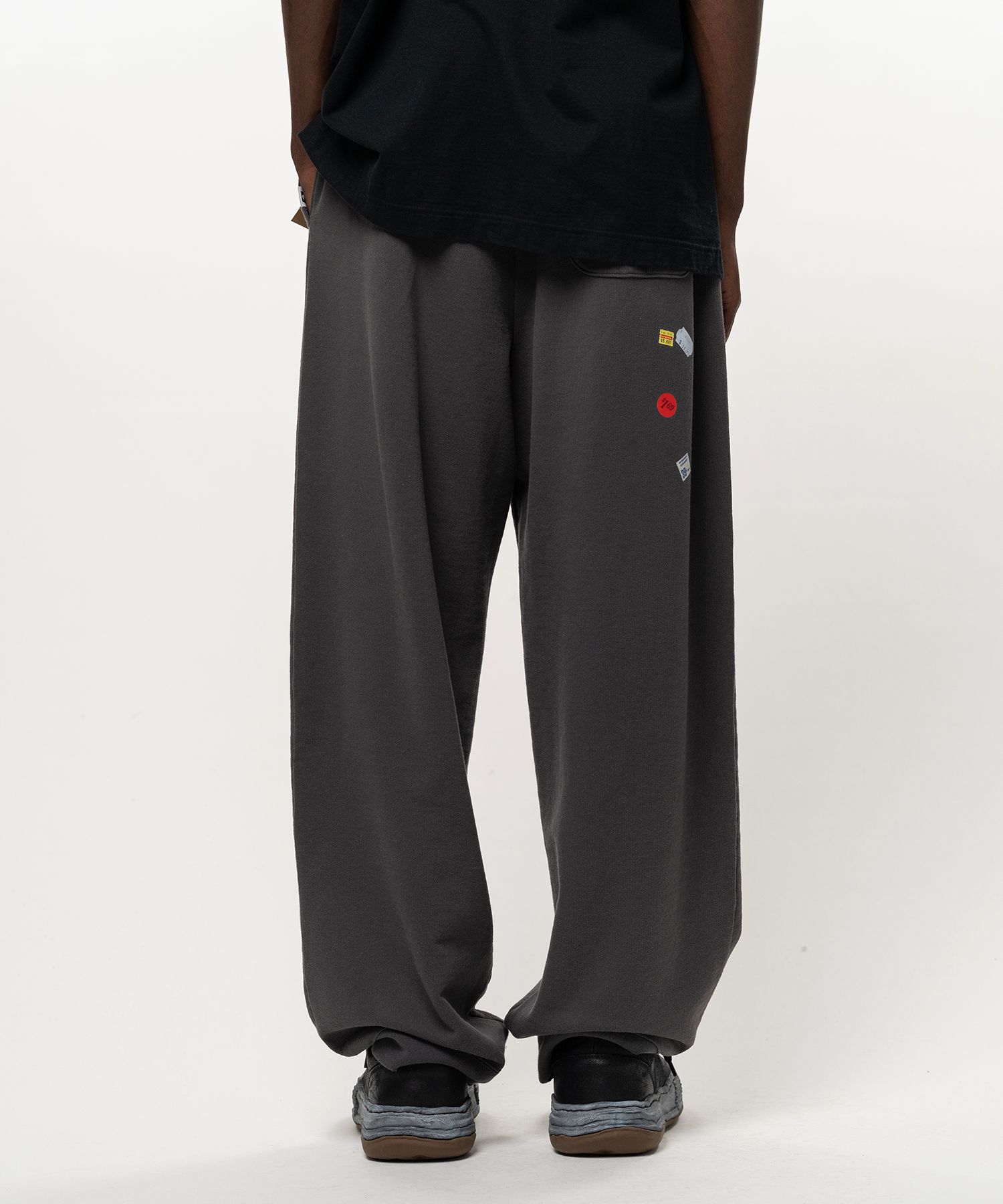 Price Tag Sticker Printed Sweat Pants