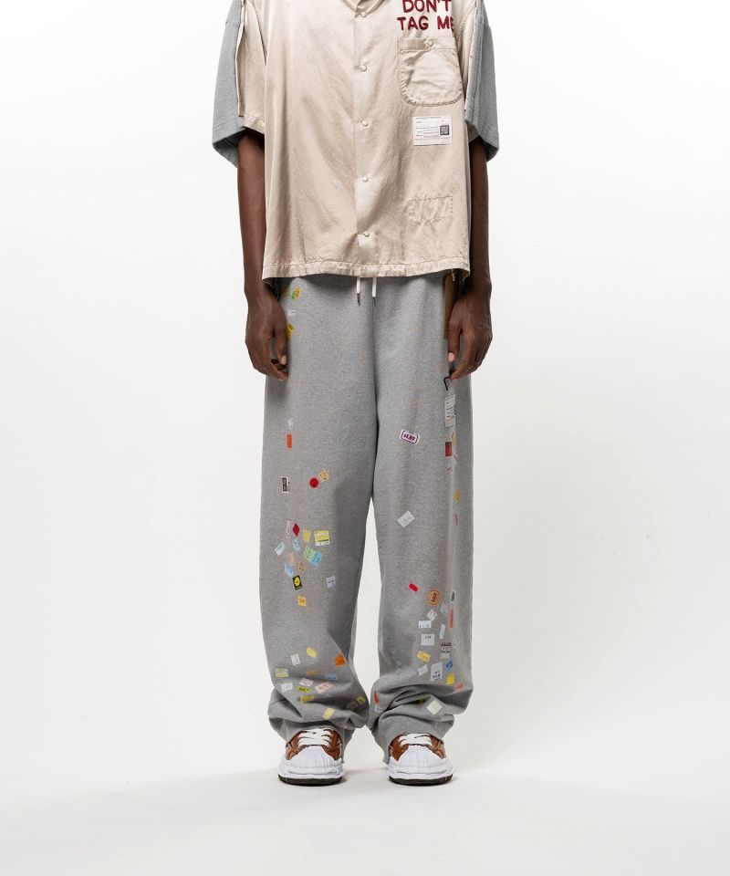Price Tag Sticker Printed Sweat Pants