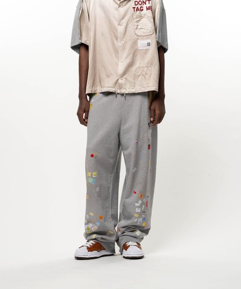 Price Tag Sticker Printed Sweat Pants