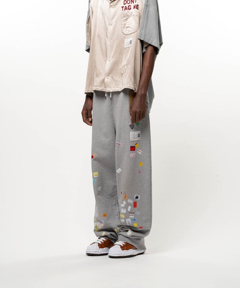 Price Tag Sticker Printed Sweat Pants