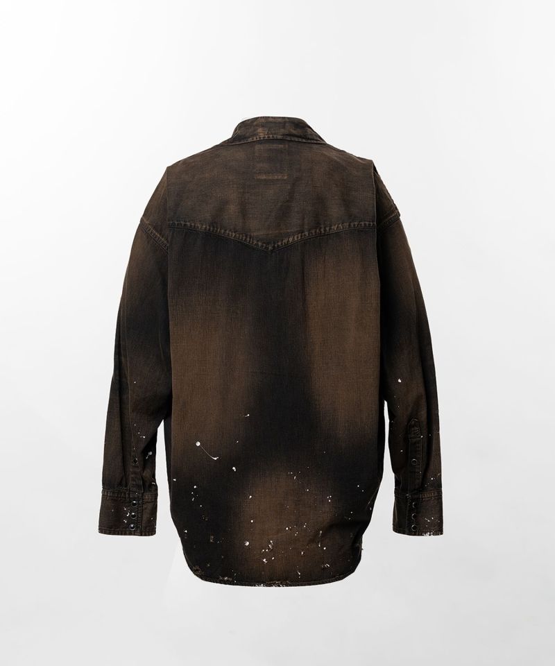 Flatted Collar Denim Shirt