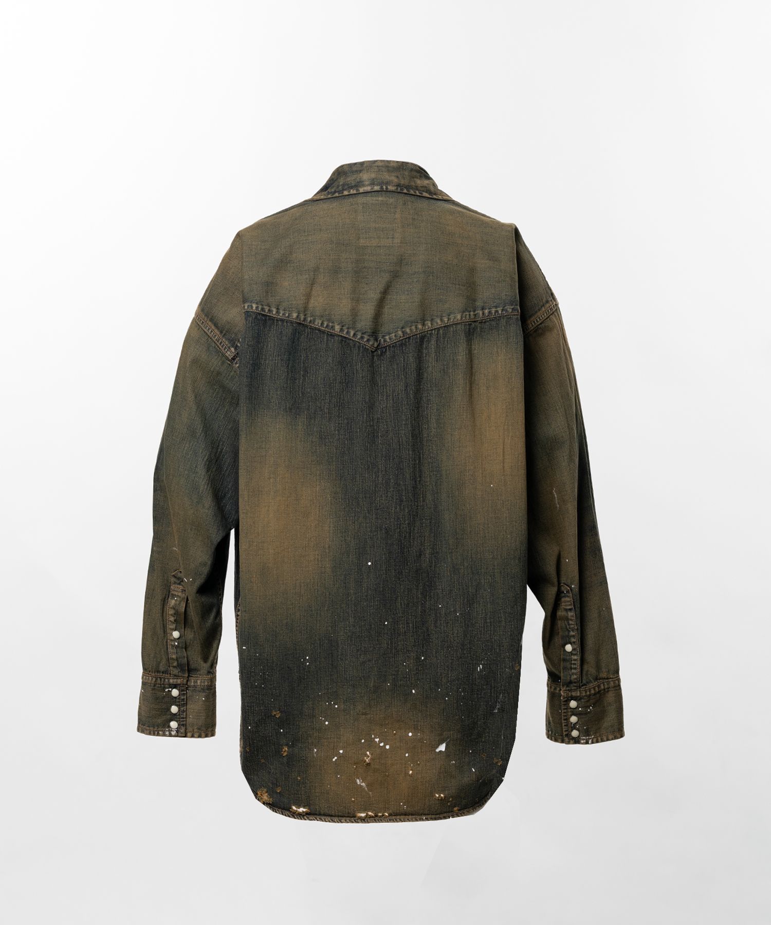 Flatted Collar Denim Shirt